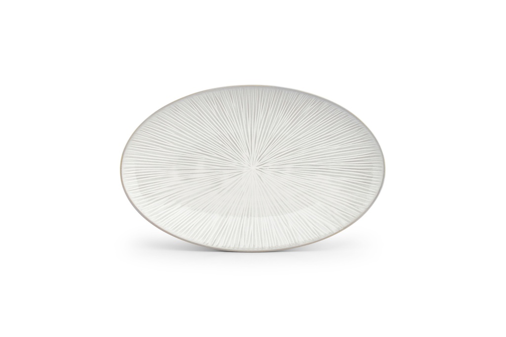 Assiette ovale 40cm Halo White | Val-Enza | F2D