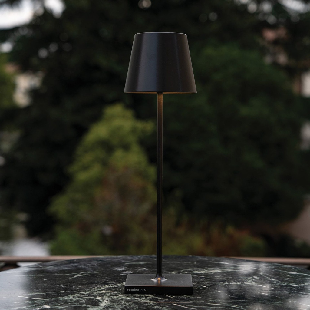 Lampe de table Ø11xH38cm Black Poldina