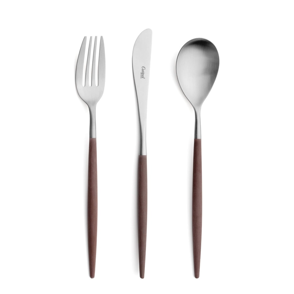 Cuillère à dessert Goa Borwn Silver | Val-Enza | Cutipol