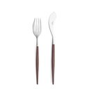 Cuillère à dessert Goa Borwn Silver | Val-Enza | Cutipol