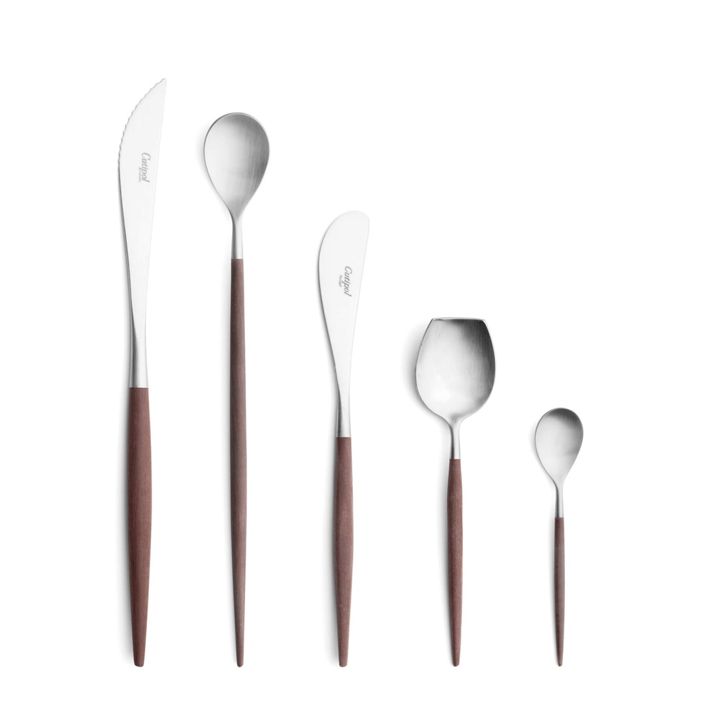 Cuillère à dessert Goa Borwn Silver | Val-Enza | Cutipol