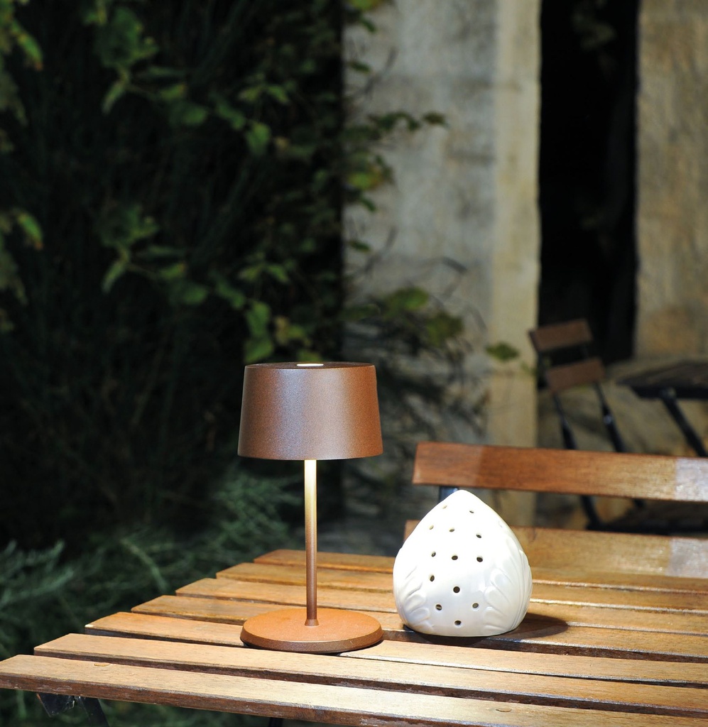 Lampe de table Ø11xH22cm Olivia Dark Grey | Val-Enza | Zafferano