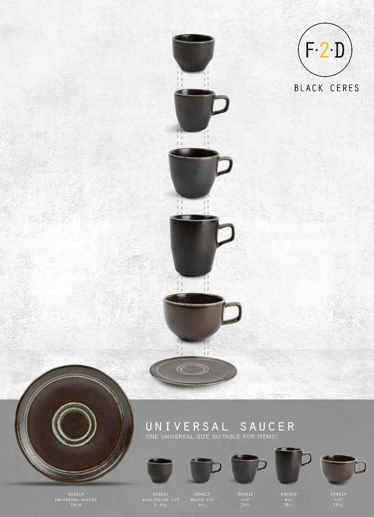 Tasse 28cl Black Ceres | Val-Enza