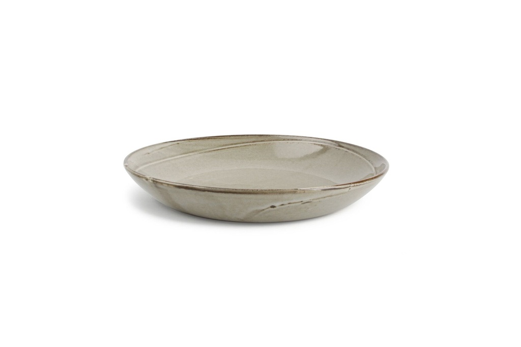 Assiette creuse 24cm Grey Ceres | Val-Enza