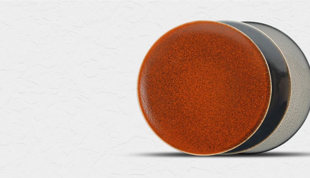 Assiette Ø27cm Orange Ash | Val-Enza | BonBistro