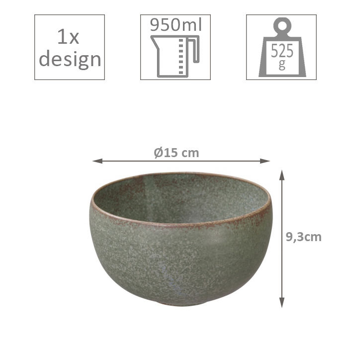 Bol 15cm Green Onyx | Val-Enza | Tokyo Design