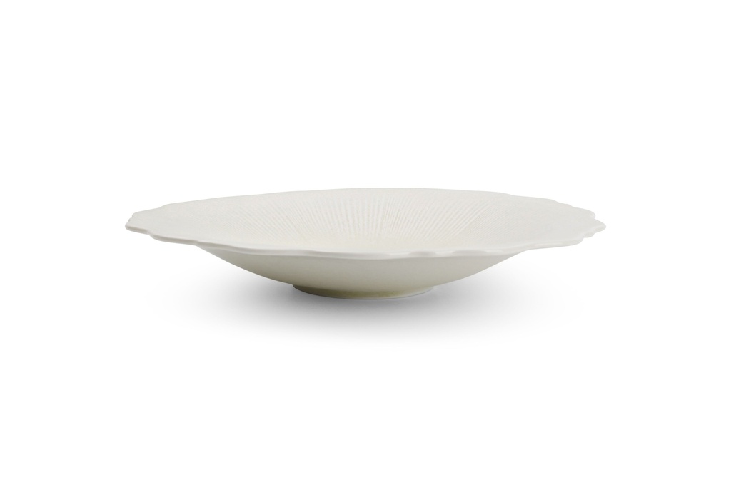 Assiette creuse ailée 28cm White Floret | Val-Enza | CHIC