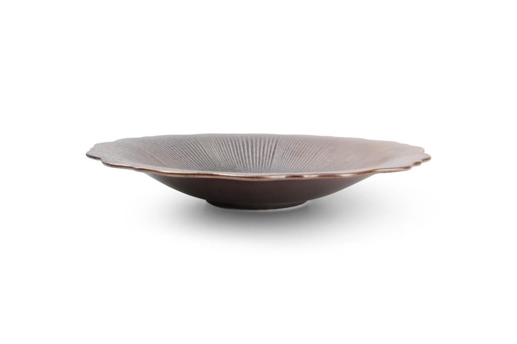 Assiette ailée 28cm Bronze Floret | Val-Enza | Chic