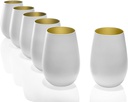 Gobelet 46cl Élément White &amp; Gold - Set/6