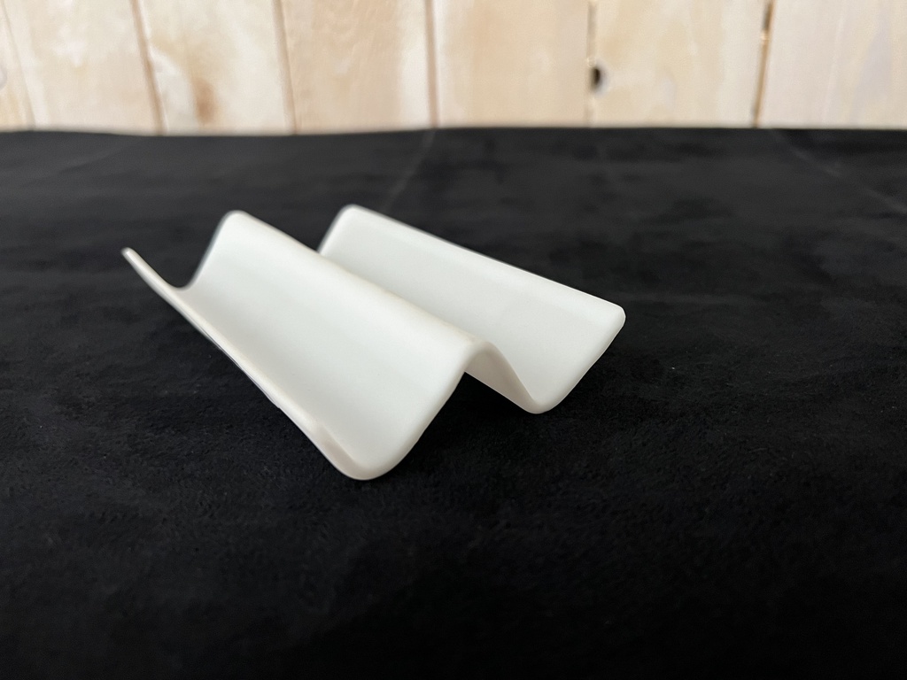 Support mise en bouche 12x7cm Zig-Zag White