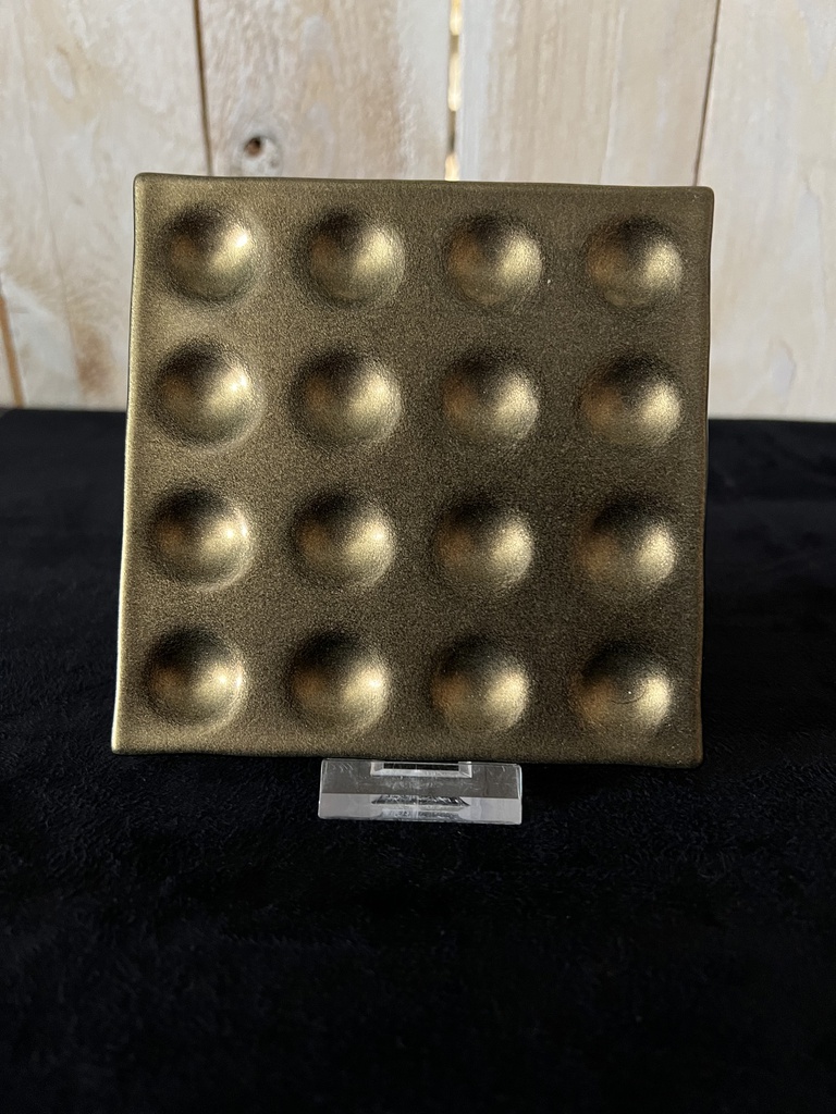 Support mise en bouche 12x12cm Golf Gold