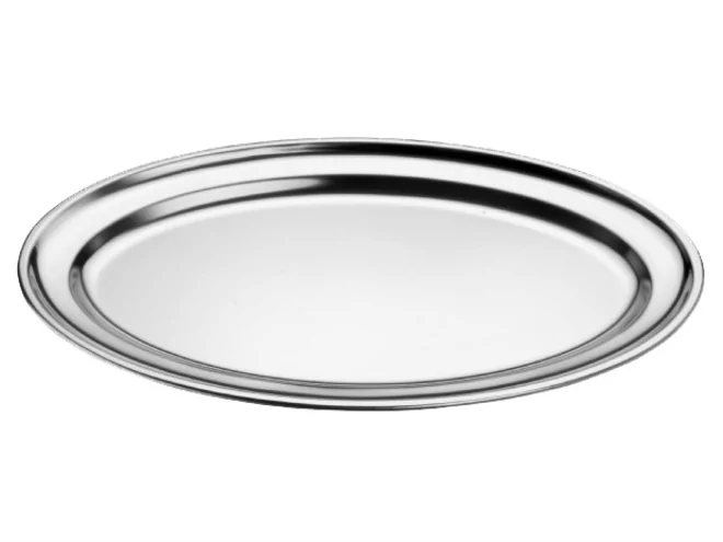 Plateau ovale 47x34cm Inox