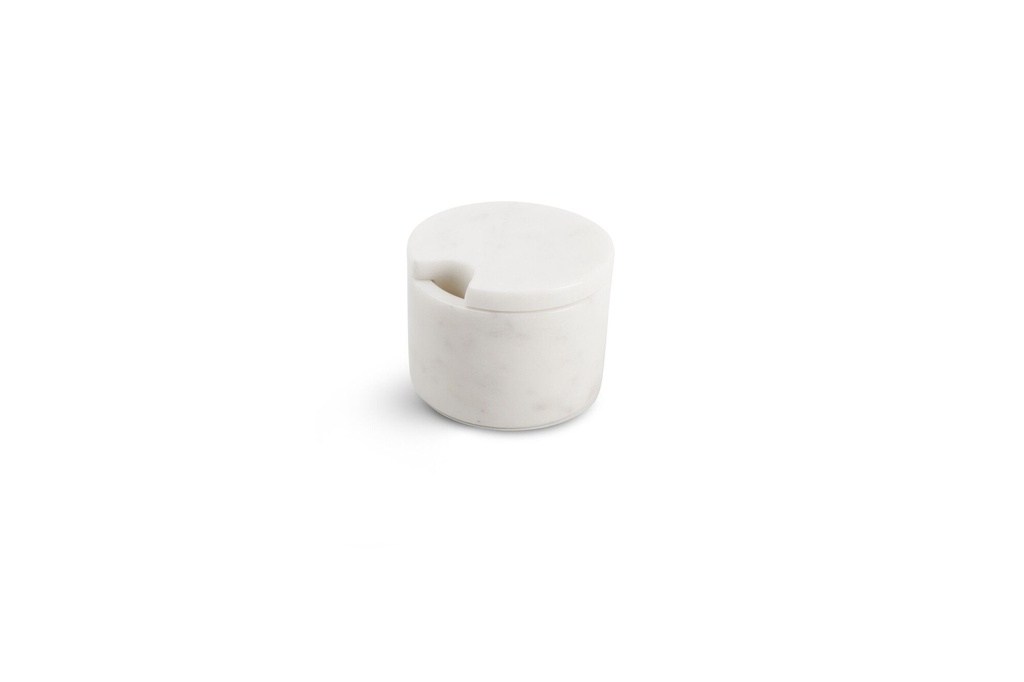 Pot &amp; couvercle Ø7,5cm Marble Blanc