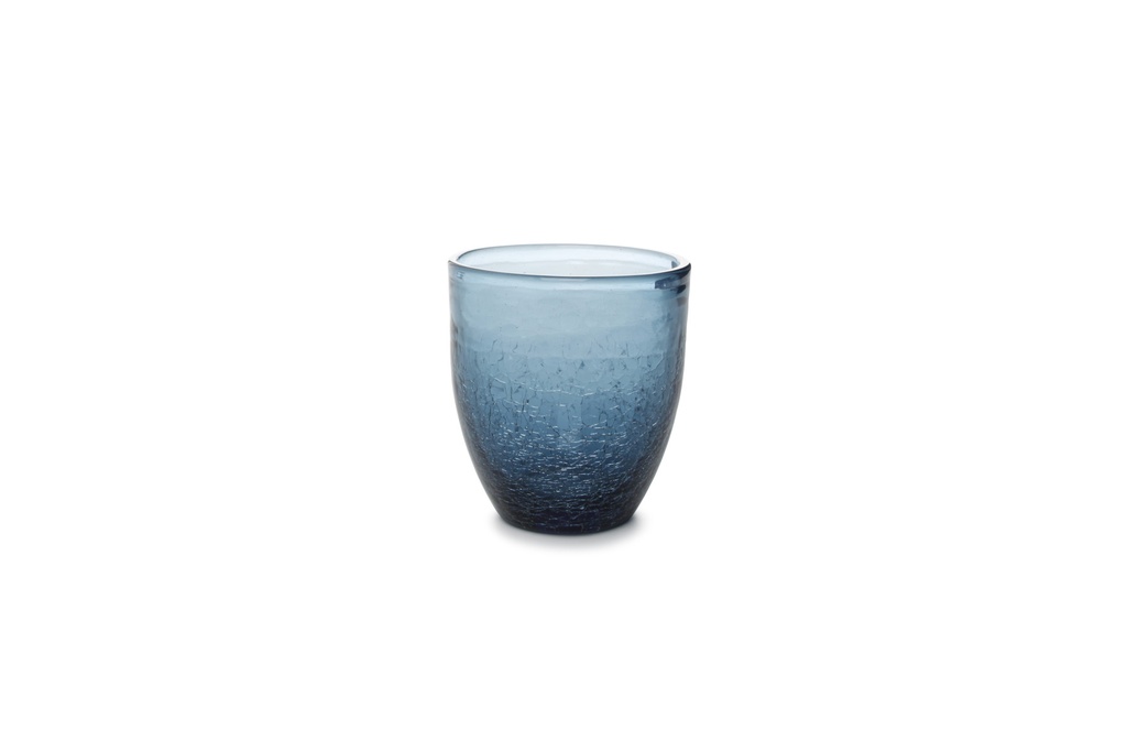 Verre Crackle Bleu 25cl - Set/4