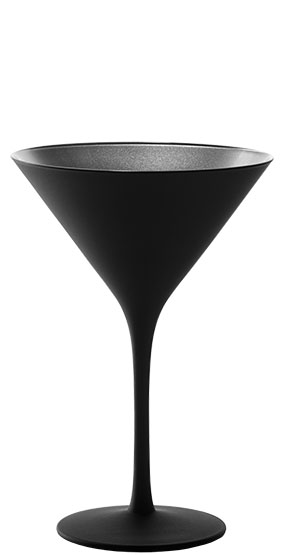 Verre Cocktail 24cl Élément Black &amp; Silver - Set/6