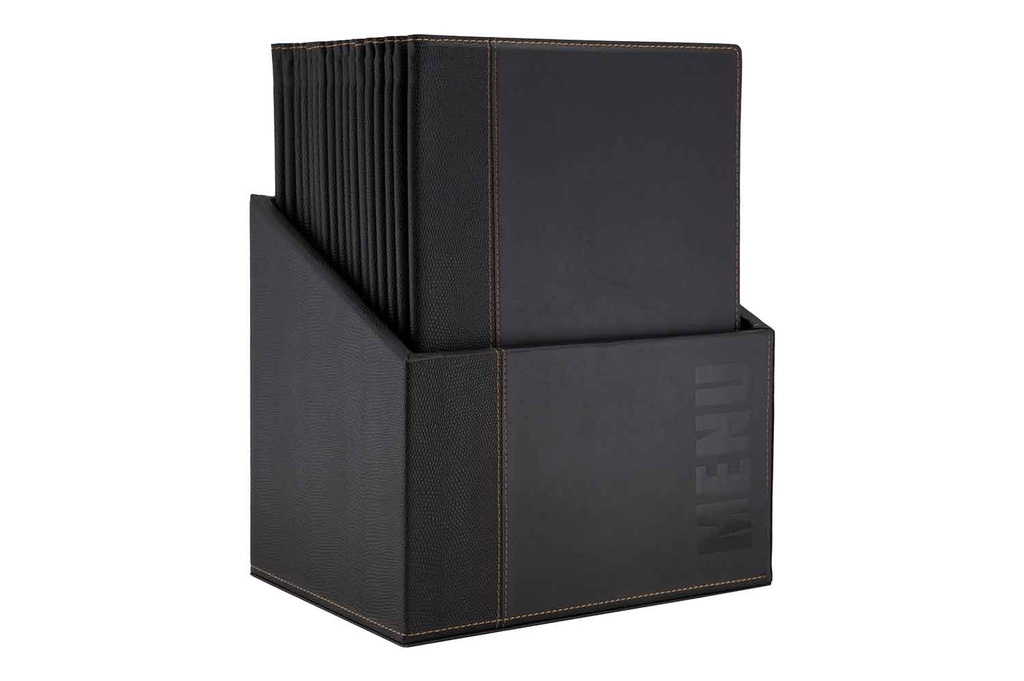 Box 20 protège-menu A4 noir