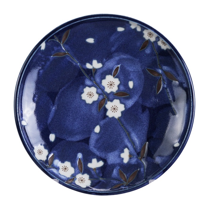 Assiette Ø19,5xH3cm Sakura Bleu