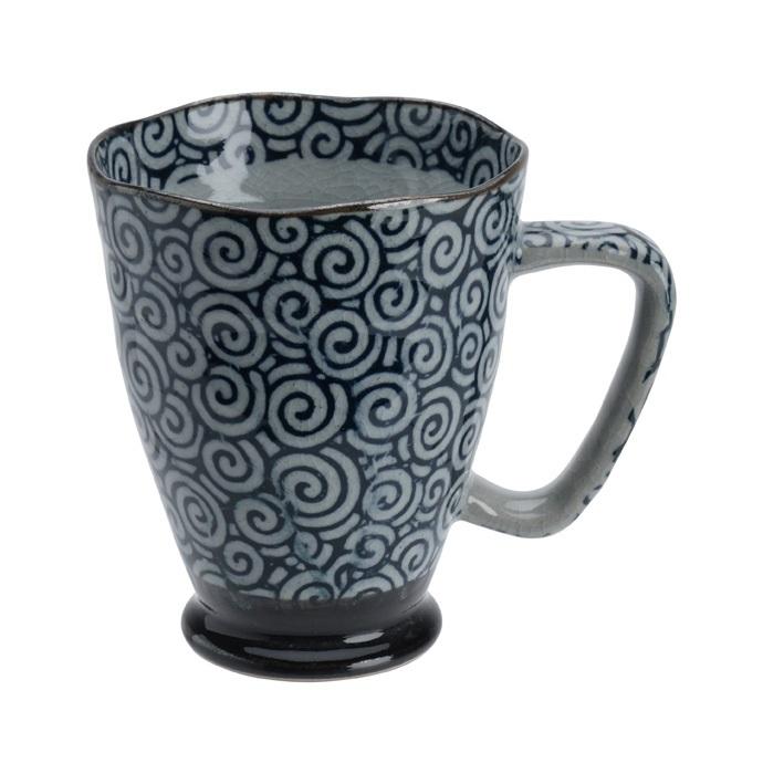 Japanese Mug Ø9xH11cm Blue Grey