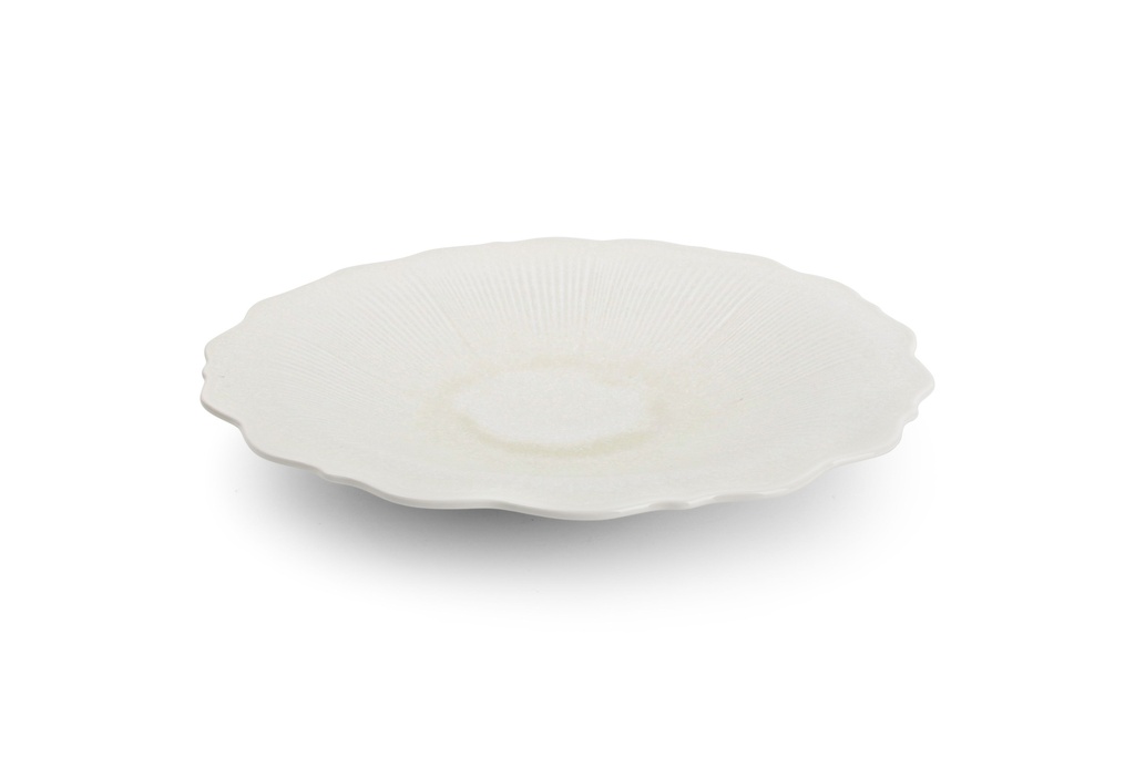 Assiette ailée Ø28xH4,5cm White Floret