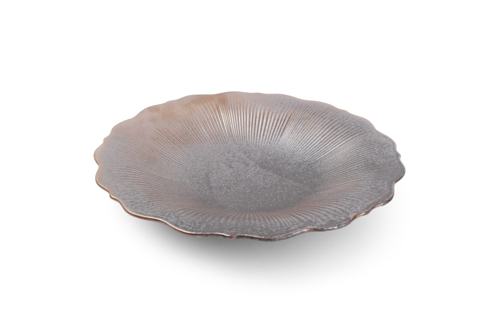 Assiette creuse Ø28xH4,5cm Bronze Floret