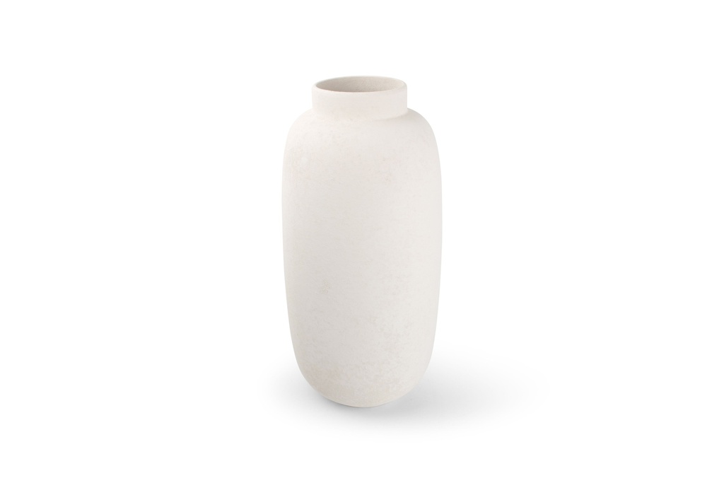 Vase Ø24xH50cm White Bullet