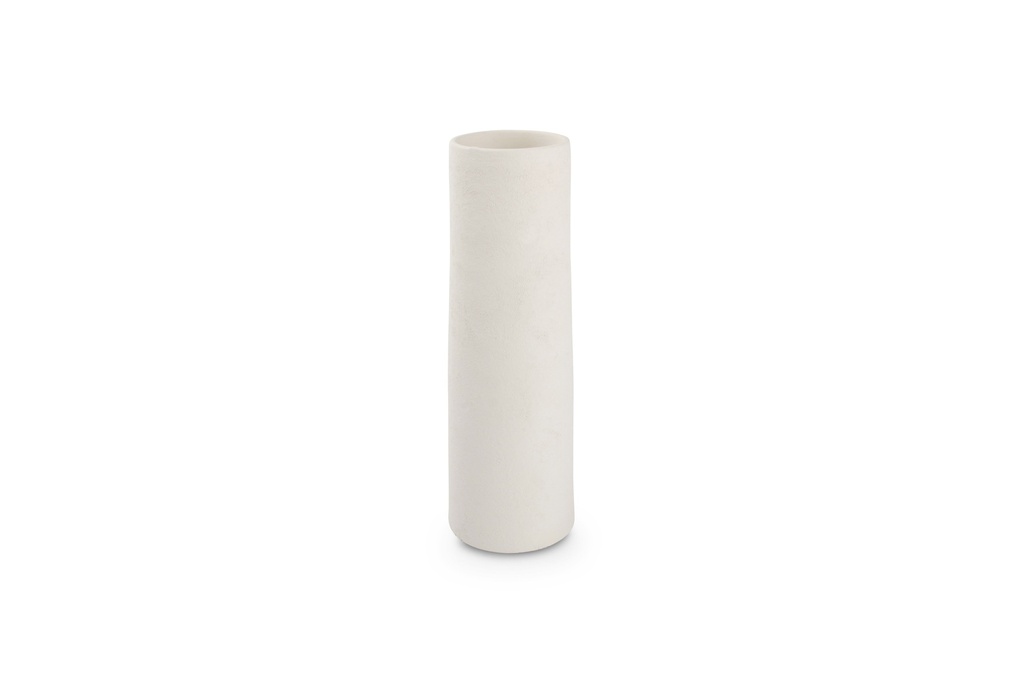 Vase Ø10xH30cm White Bullet