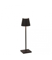 [VELD0490D3] Lampe de table Ø7xH27cm Black Poldina
