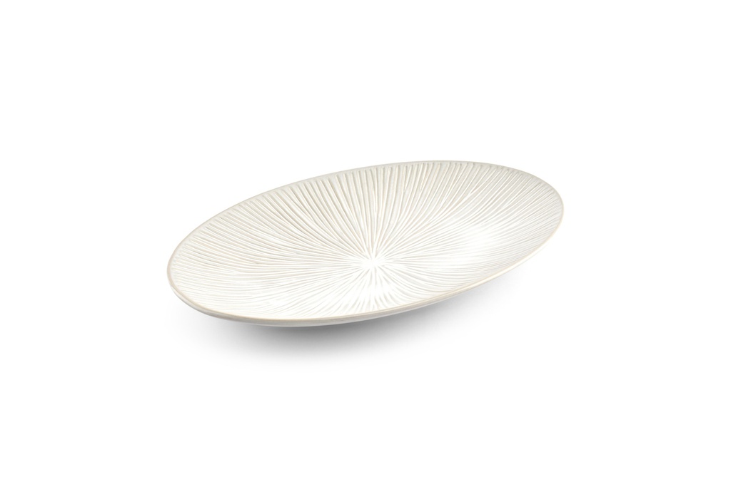 Oval plate Ø32.5cm Halo White