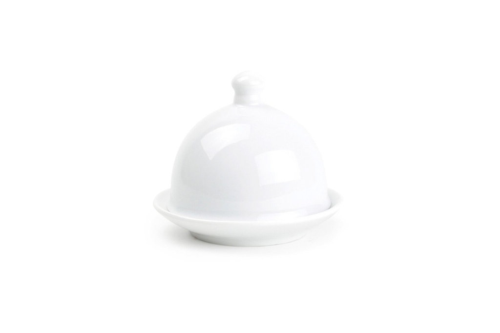 Beurrier cloche en porcelaine rond