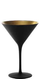 [VEA035496] Verre Cocktail 24cl Élément Black &amp; Gold - Set/6