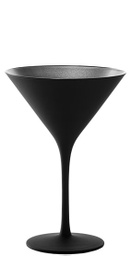 [VEA035497] Verre Cocktail 24cl Élément Black &amp; Silver - Set/6