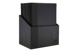 [VEMCBOXTRA4BL] Box 20 menus A4 cuir noir