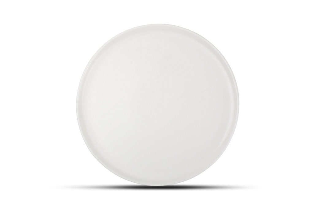 Assiette ronde plate 27 cm en porcelaine fine blanche
