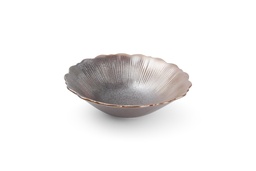 [VE783640] Assiette creuse Ø20,5xH6,5cm Bronze Floret