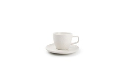 [VE840120] Tasse 10cl &amp; soucoupe White Mielo