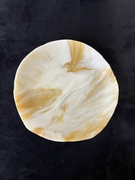 [VEMU-P03-W42] Assiette 6x33cm Clovas vanille-brown stone effect