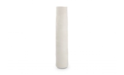 [VE820211] Vase Ø11,5xH50cm White Bullet