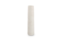 [VE820210] Vase Ø10xH40cm White Bullet