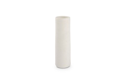 [VE820209] Vase Ø10xH30cm White Bullet