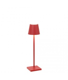 [VELD0490F3] Lampe de table Ø7xH27cm Red Poldina