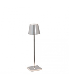 [VELD0490C3] Lampe de table Ø7xH27cm Silver Poldina