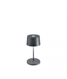 [VELD0860N3] Lampe de table H22cm Mini Olivia Dark Grey