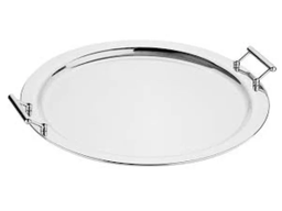 [VE621737] Plateau rond avec poignée Ø42cm Inox