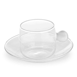 [VEBA00701] Tasse 22cl &amp; soucoupe Bilia White - Set/2 